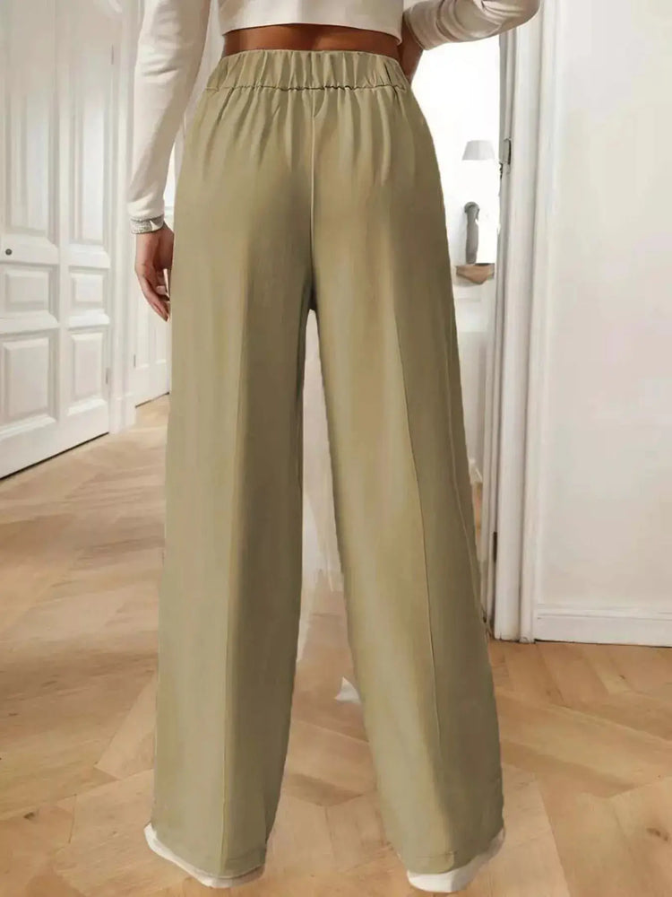 Full Size High-Waisted Wide-Leg Pants Plus Size STYLE SOURCE