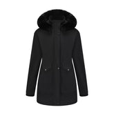 Full Size Fur Hooded Warm Winter Parka Outerwear Plus Size STYLE SOURCE