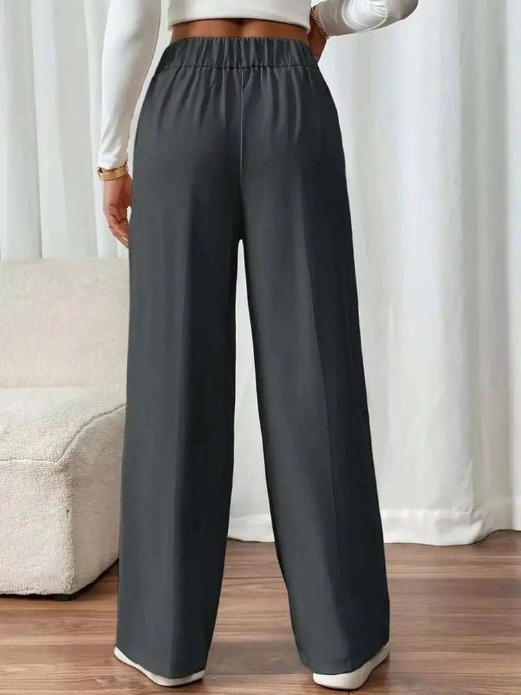 Full Size High-Waisted Wide-Leg Pants Plus Size STYLE SOURCE