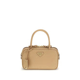 Prada Beige Calf Leather Bos Taurus Handbag Prada