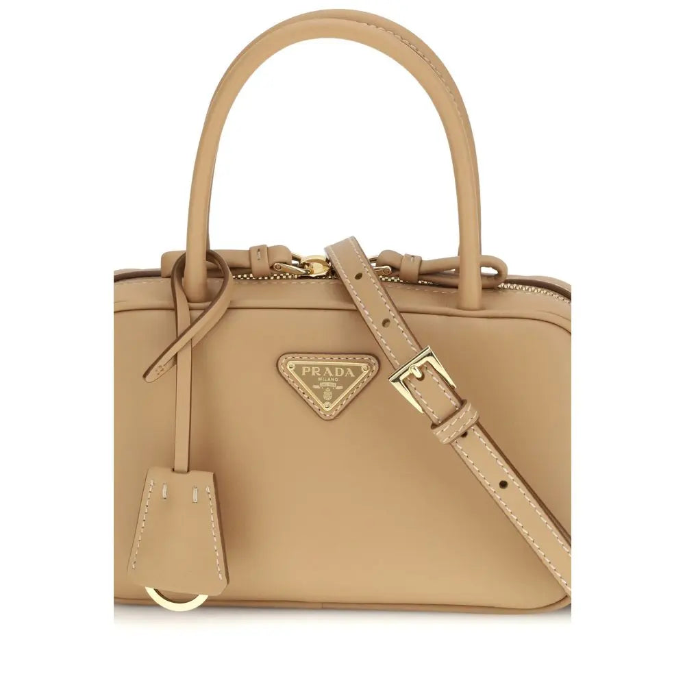 Prada Beige Calf Leather Bos Taurus Handbag Prada