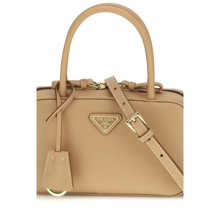 Prada Beige Calf Leather Bos Taurus Handbag Prada