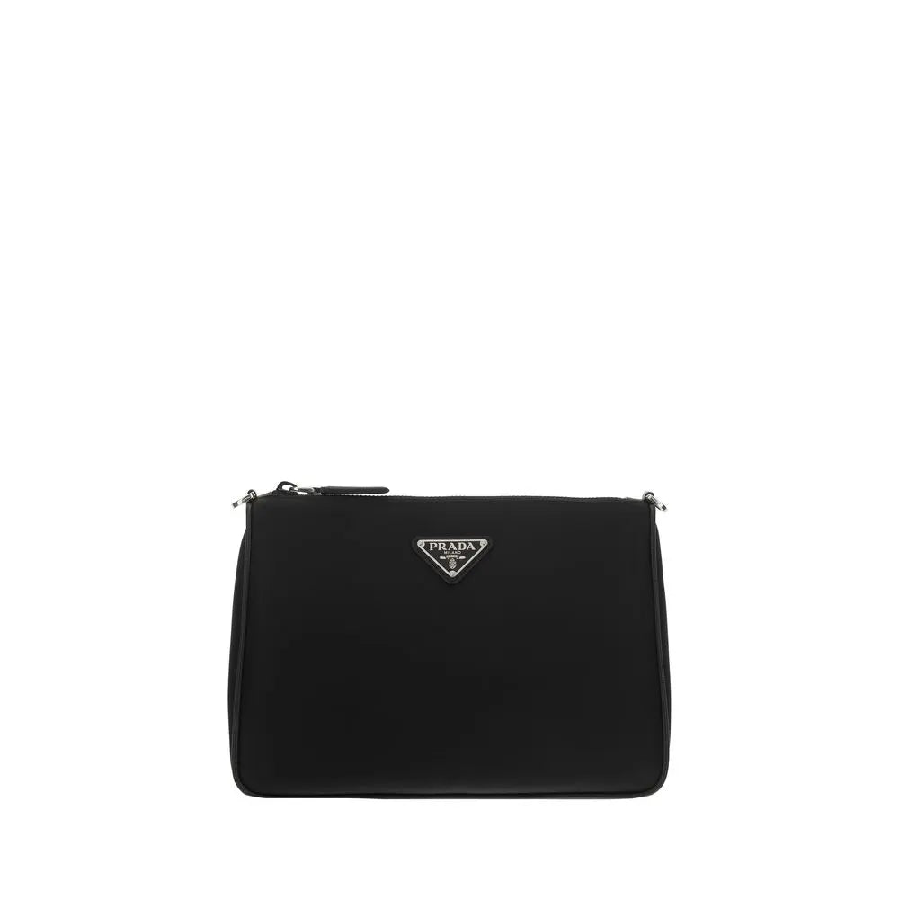 Prada Black Recycled Polyamide Shoulder Bag STYLE SOURCE