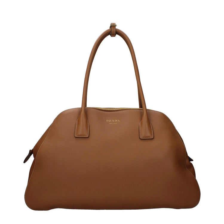 Prada Brown Leather Shoulder Bag STYLE SOURCE