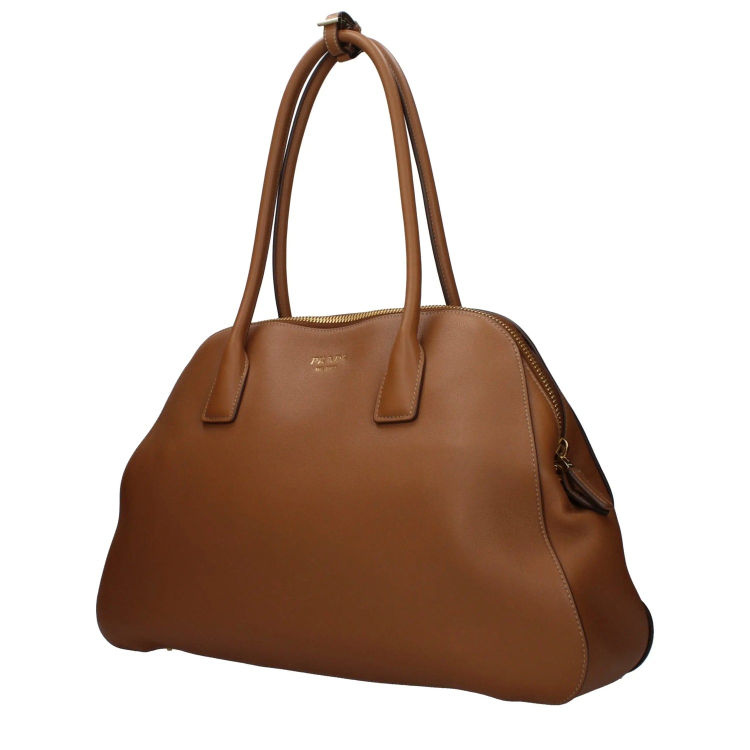 Prada Brown Leather Shoulder Bag STYLE SOURCE
