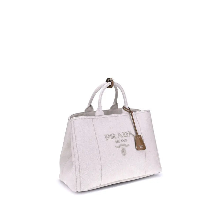 Prada Beige Cotton Shoulder Bag Prada