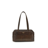 Prada Brown Calf Leather Bos Taurus Shoulder Bag Prada