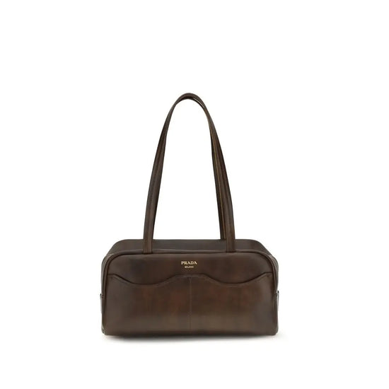 Prada Brown Calf Leather Bos Taurus Shoulder Bag Prada