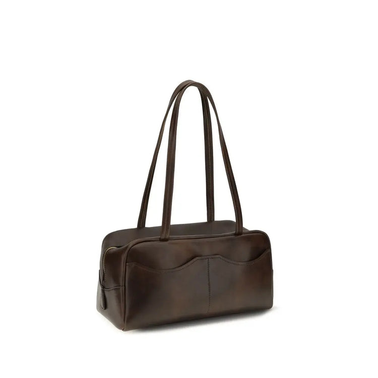 Prada Brown Calf Leather Bos Taurus Shoulder Bag Prada