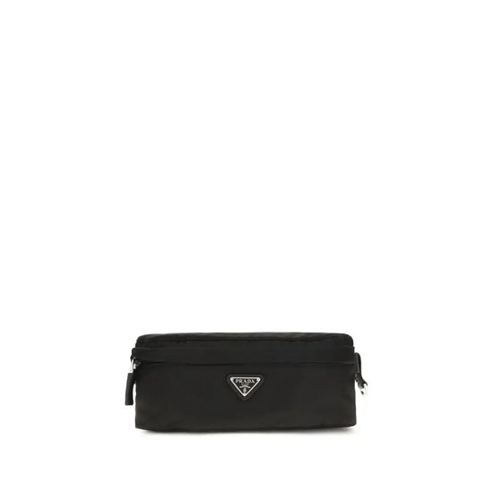 Prada Black Recycled Polyamide Clutch Bag Prada