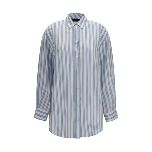 Gucci Blue Silk Shirt STYLE SOURCE