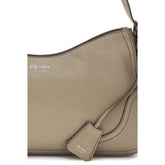 Prada Gray Calf Leather Bos Taurus Shoulder Bag Prada