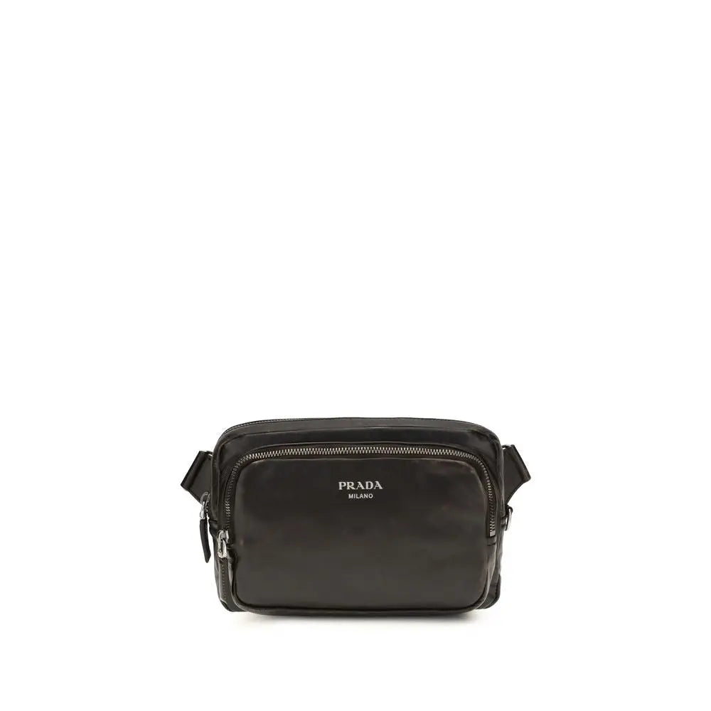 Prada Brown Calf Leather Bos Taurus Shoulder Bag Prada