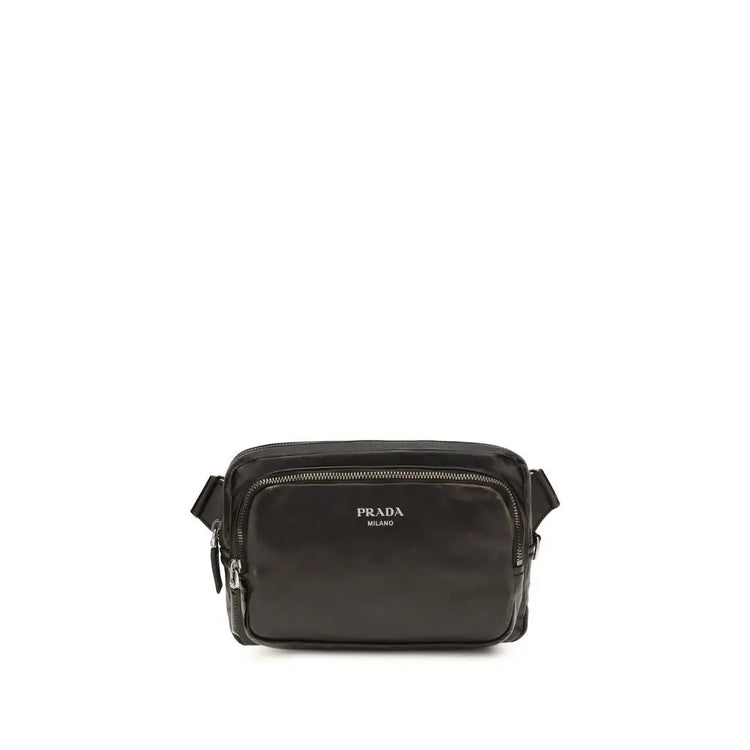 Prada Brown Calf Leather Bos Taurus Shoulder Bag Prada