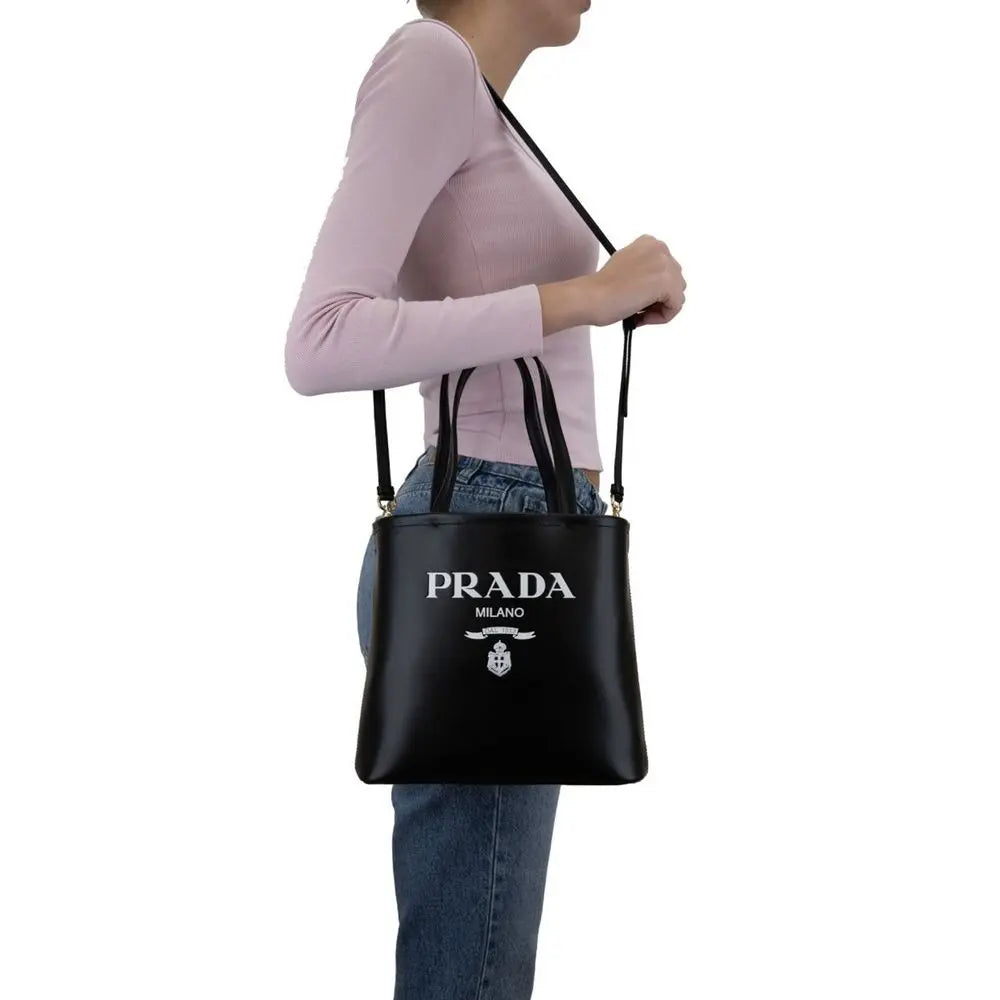 Prada Black Calfskin Tote Bag STYLE SOURCE