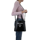 Prada Black Calfskin Tote Bag STYLE SOURCE
