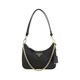 Prada Black Calf Leather Bos Taurus Shoulder Bag STYLE SOURCE