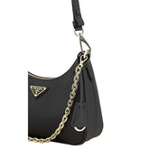 Prada Black Calf Leather Bos Taurus Shoulder Bag STYLE SOURCE