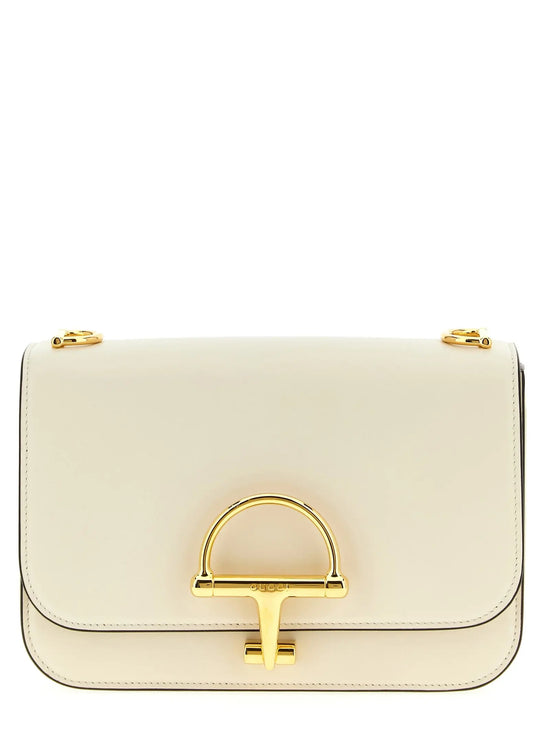 Gucci White Calfskin Shoulder Bag