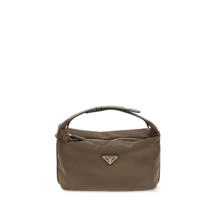 Prada Brown Recycled Polyamide Shoulder Bag Prada