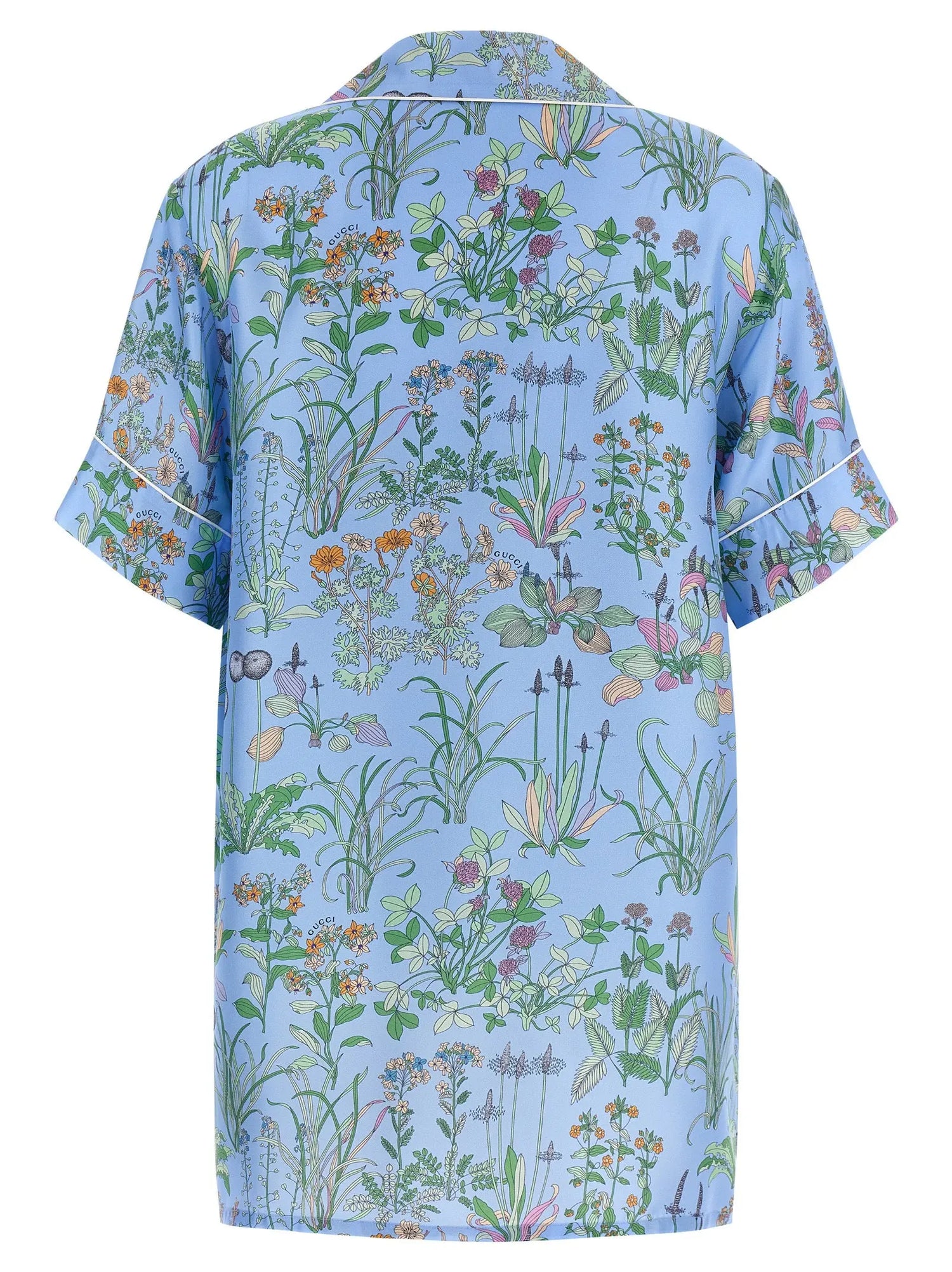 Gucci Blue Silk Blouse Gucci