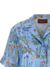 Gucci Blue Silk Blouse Gucci