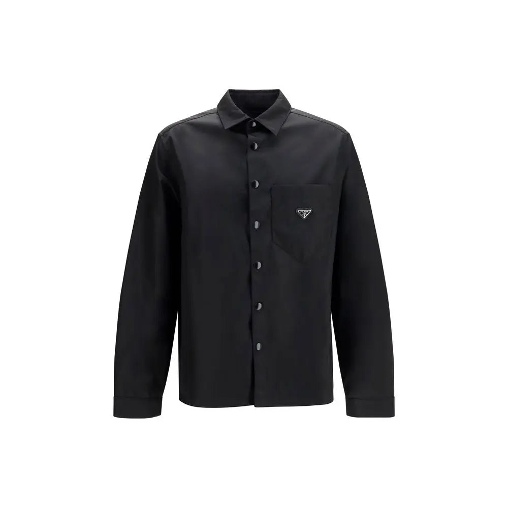Prada Black Recycled Polyamide Dress Shirt Prada