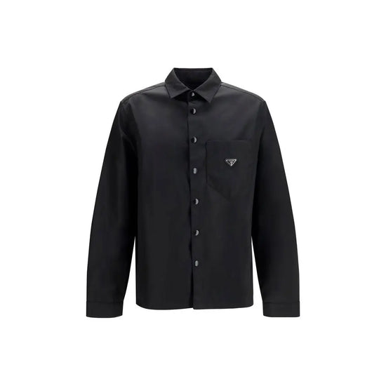Prada Black Recycled Polyamide Dress Shirt STYLE SOURCE