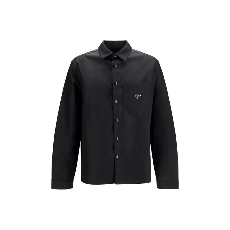 Prada Black Recycled Polyamide Dress Shirt Prada