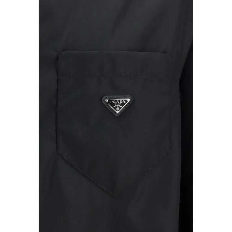 Prada Black Recycled Polyamide Dress Shirt Prada