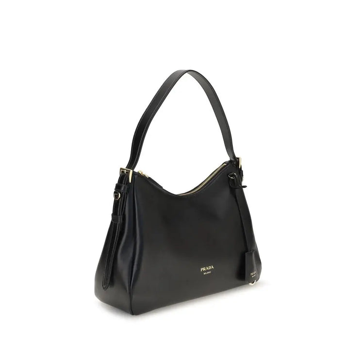 Prada Black Calf Leather Bos Taurus Shoulder Bag Prada