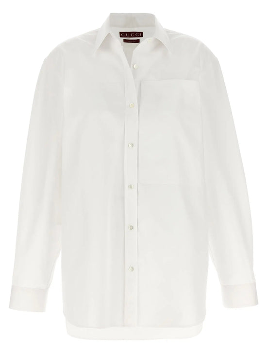 Gucci White Cotton Blouse Gucci