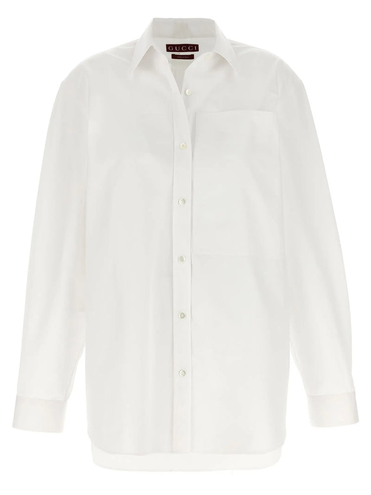 Gucci White Cotton Blouse Gucci