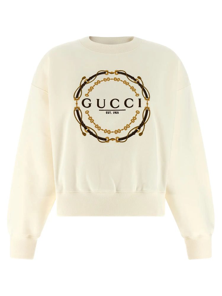 Gucci White Cotton Sweatshirt Gucci