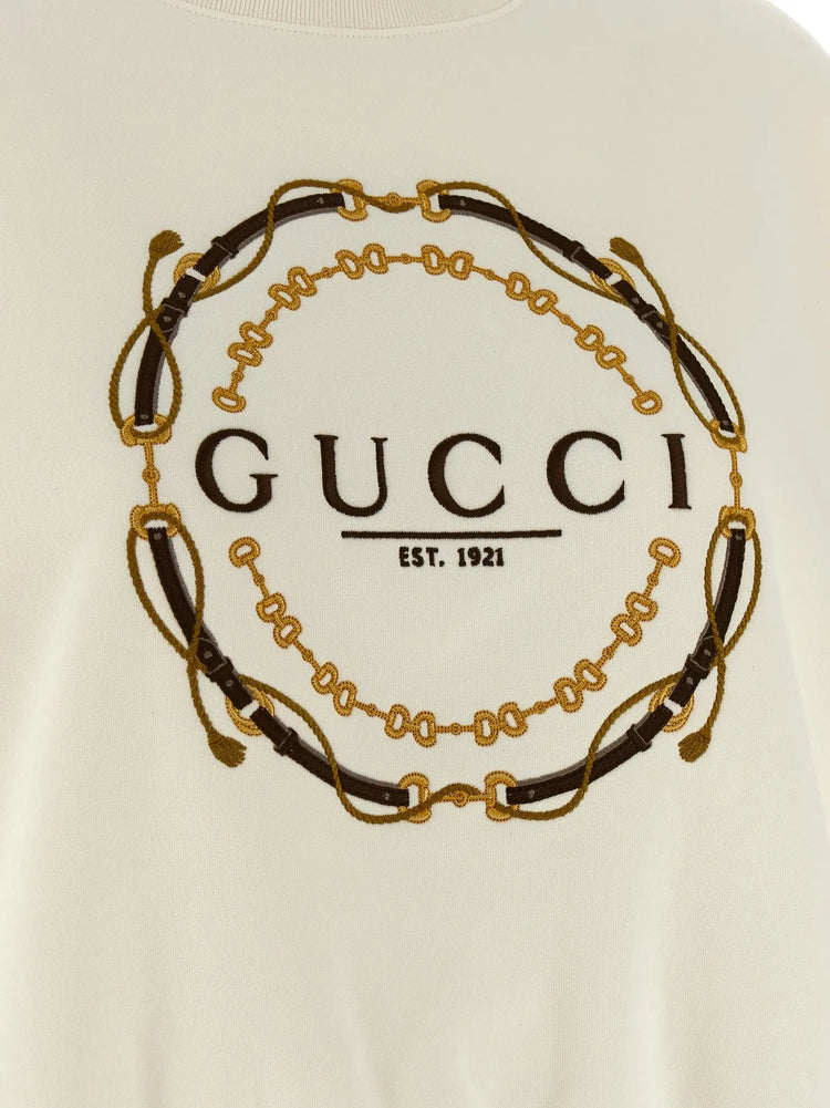 Gucci White Cotton Sweatshirt Gucci
