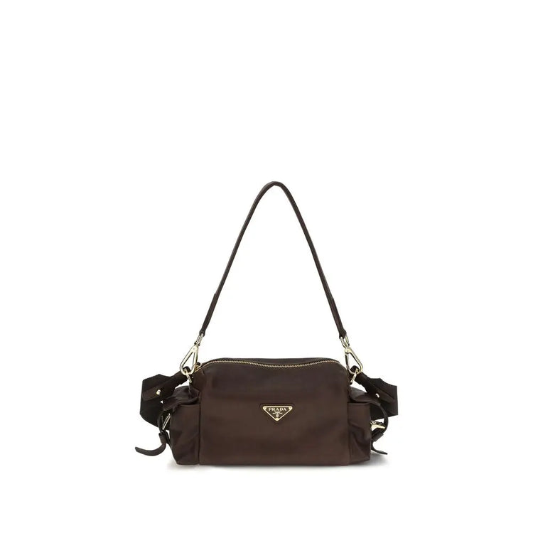 Prada Brown Napa Leather / Calf Bos Taurus Shoulder Bag Prada