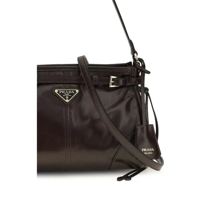 Prada Brown Calf Leather Bos Taurus Handbag Prada
