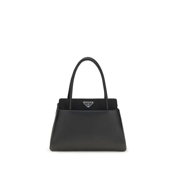 Prada Black Calf Leather Bos Taurus Handbag STYLE SOURCE