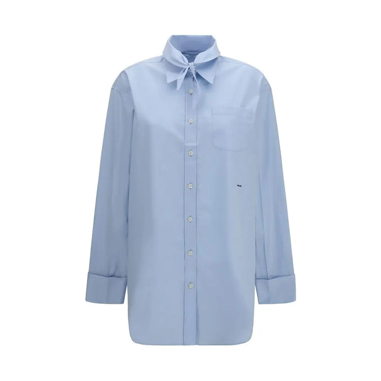Prada Blue Cotton Shirt Prada