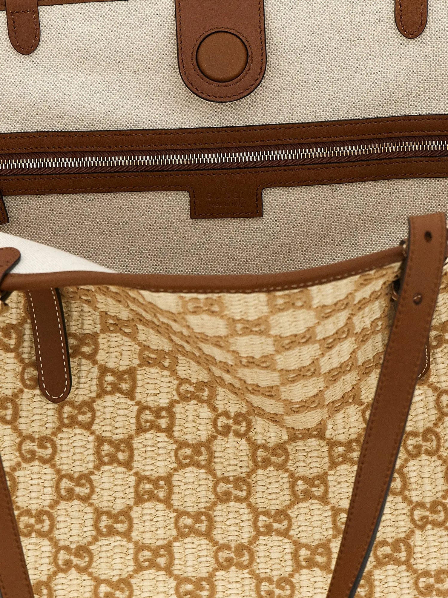 Gucci Brown Cotton Handbag Gucci