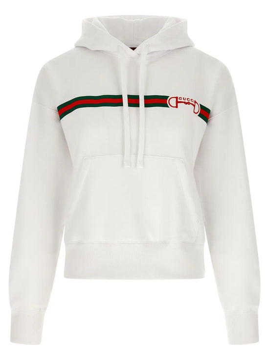 Gucci White Cotton Hoodie STYLE SOURCE