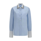 Prada Blue Cotton Dress Shirt Prada