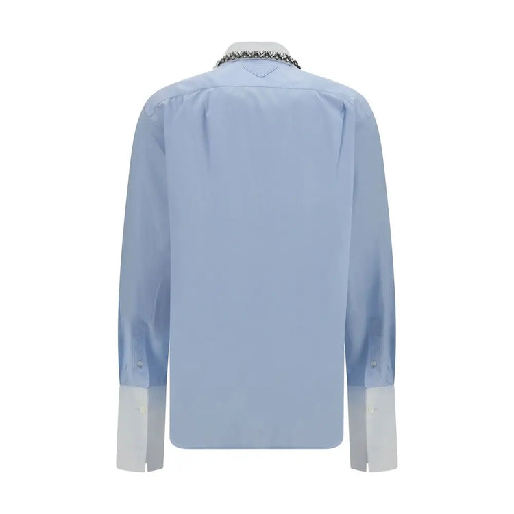 Prada Blue Cotton Dress Shirt Prada