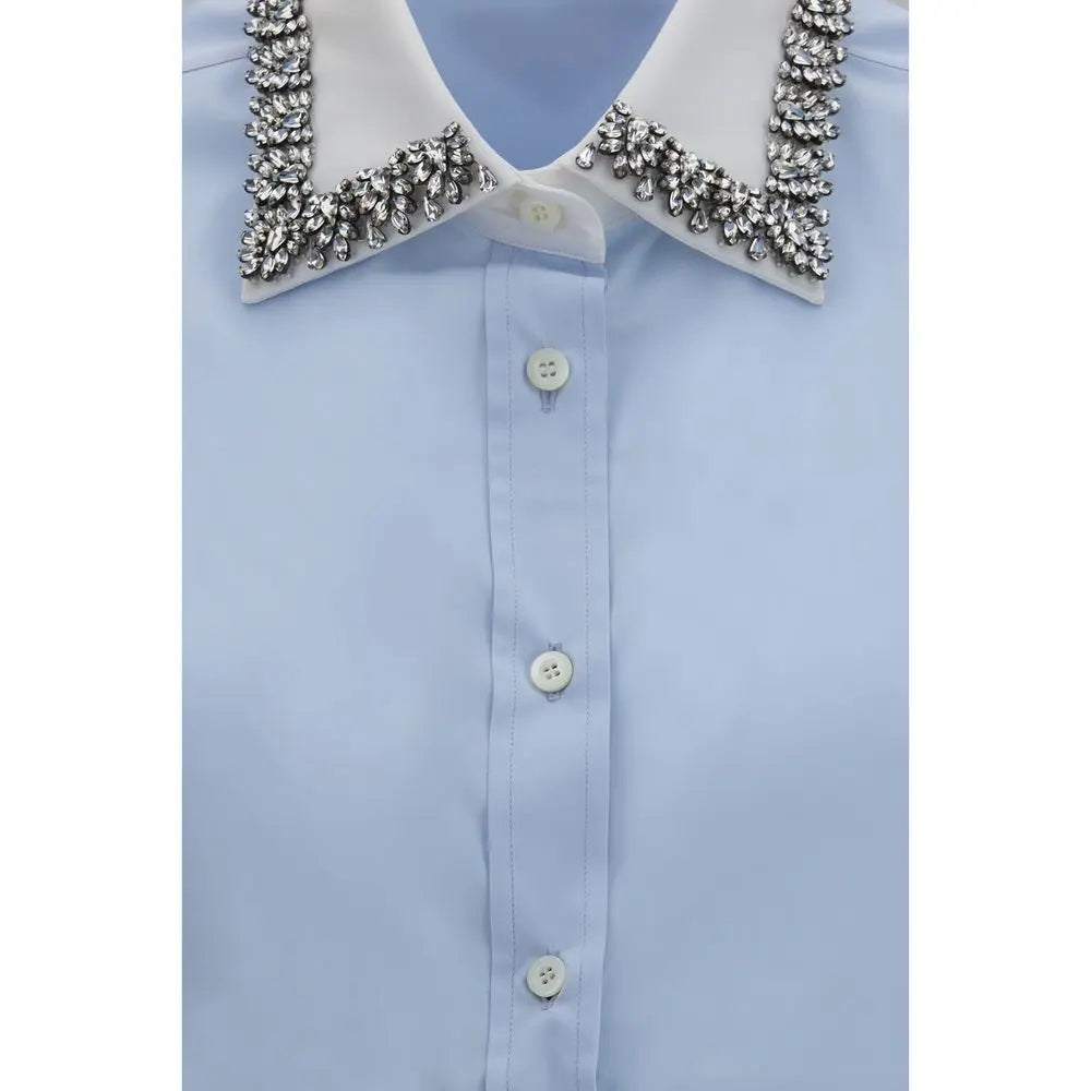 Prada Blue Cotton Dress Shirt Prada