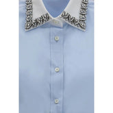 Prada Blue Cotton Dress Shirt Prada