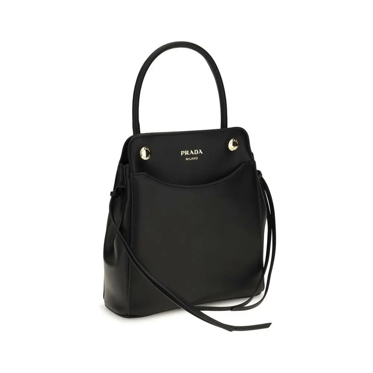 Prada Black Calf Leather Bos Taurus Shoulder Bag Prada