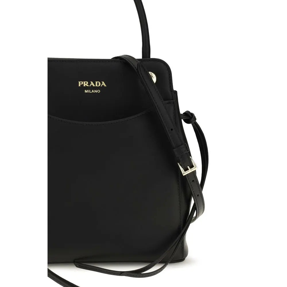 Prada Black Calf Leather Bos Taurus Shoulder Bag Prada