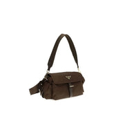 Prada Brown Recycled Polyamide Shoulder Bag Prada