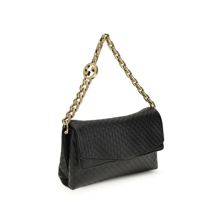 Gucci Black Calf Leather Bos Taurus Shoulder Bag Gucci