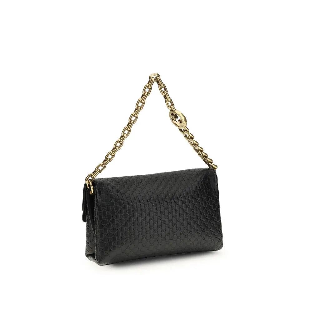 Gucci Black Calf Leather Bos Taurus Shoulder Bag Gucci